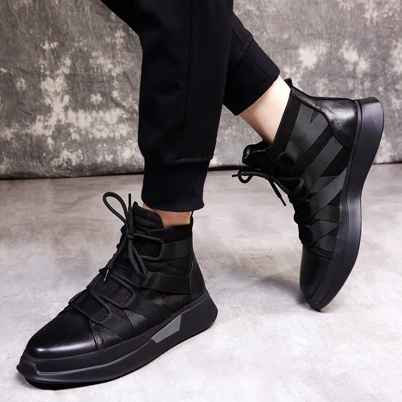 Ulzzang/зимние мужские кроссовки на флисе Белые Повседневные в стиле ретро Zapatos Hombre
