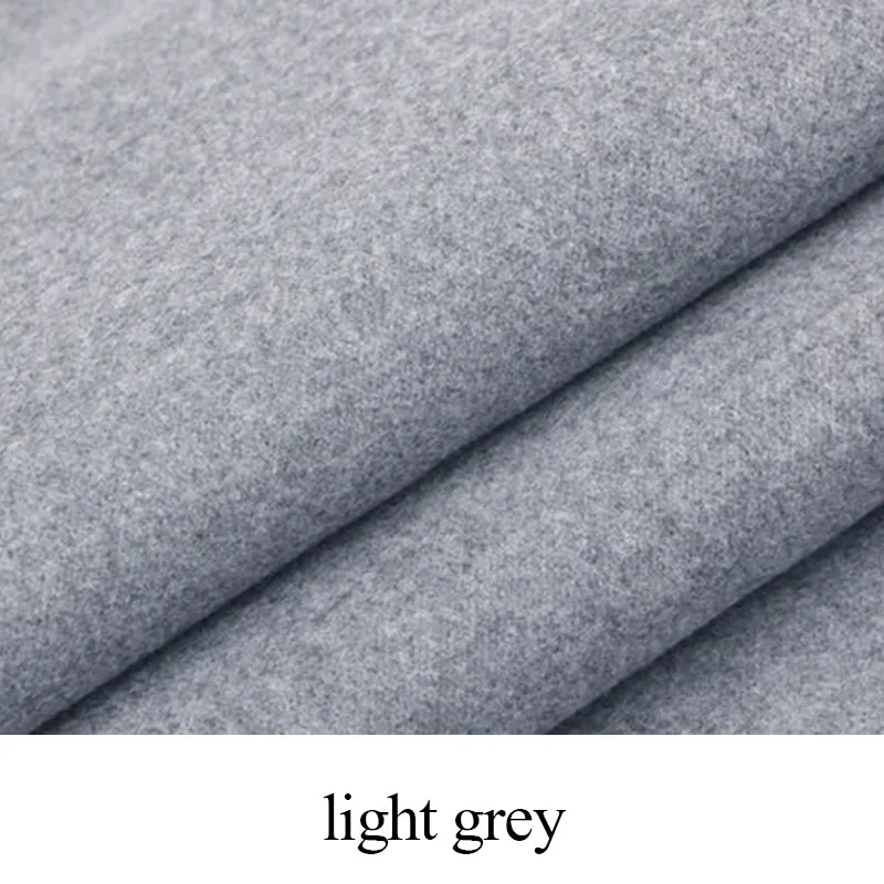 light grey 0,5 м/лот 150 см ширина шерстяная ткань кашемир утолщение Осень и зима одежда пальто юбка - Цвет: light grey