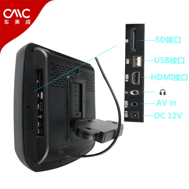 9 дюймов автомобиля Мониторы подголовник dvd плеер сенсорная кнопка Экран USB/HDMI/SD