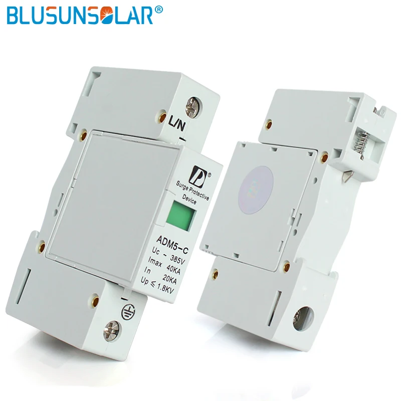 Стандарт 1P 40KA 110V 220V 380V AC Din Rail SPD высокое качество защита от молний | Обустройство