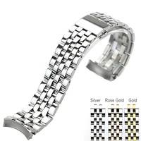 isunzun 22mm watch band for mido baroncelli m860586908607 watch strap stainless steel bracelet for men goldsilver watchbands