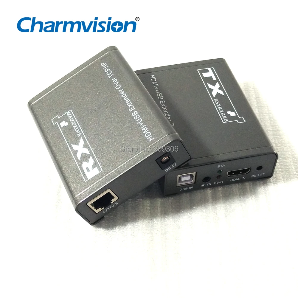 20% off Charmvision IP KVM-120HU 120 м USB HDMI KVM over IP удлинитель сетевого кабеля с ИК-пульт дистанционного управления USB Беспроводной коврик для мыши и клавиатуры