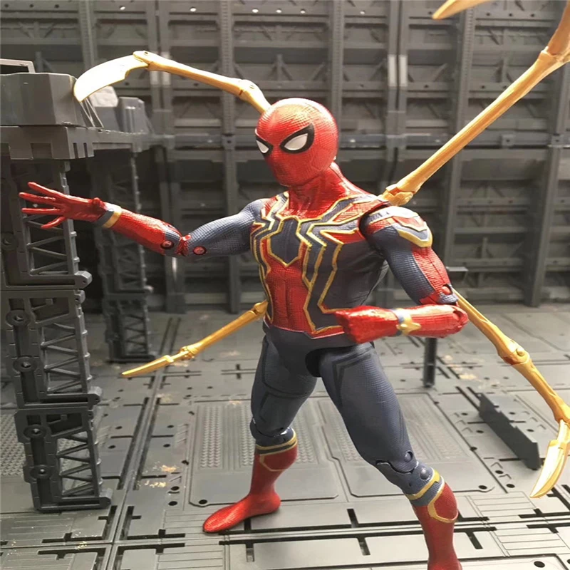 Мстители бесконечные войны Marvel Bandai Железный Человек паук Аниме фигурки модель