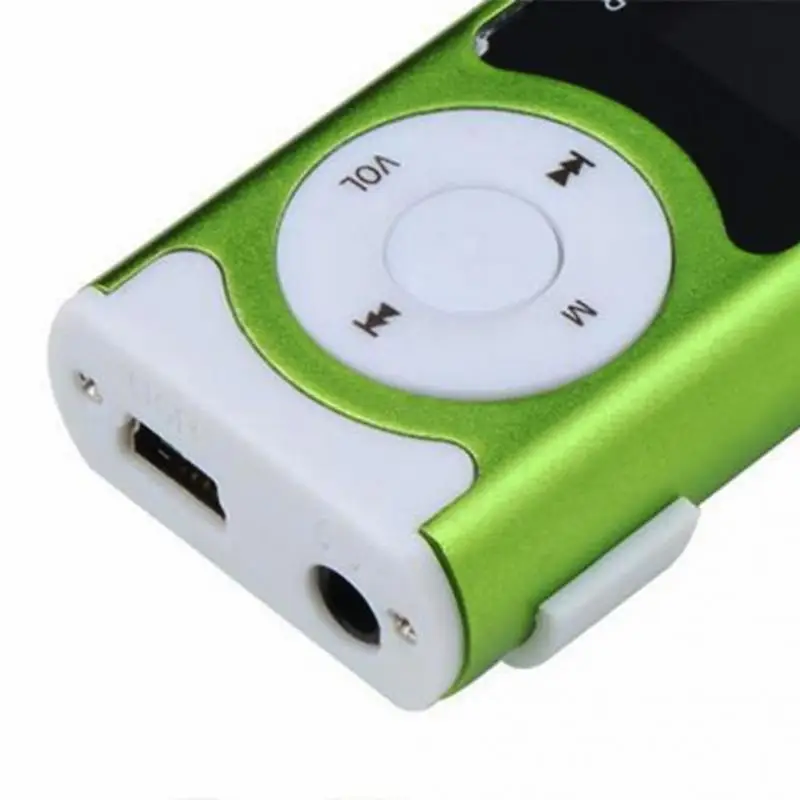 Мини ЖК-дисплей MP3 плеер Музыкальный плеер тип клип портативный MP3 с функцией динамика Поддержка TF карты функция фонарика