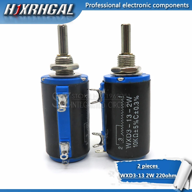 2 шт WXD3-13-2W 220ohm WXD3-13 W Ротари стороны многооборотный проволочный потенциометр |
