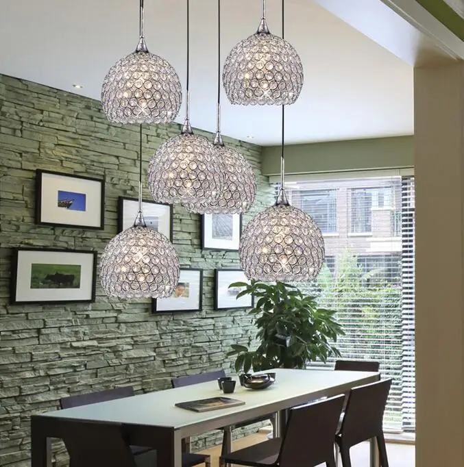 Современный хрустальный подвесной светильник для столовой лампа гостиной бар