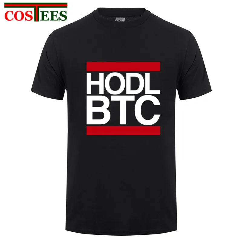 Hodl btc Биткоин черная футболка Homme мужская летняя модная забавная с коротким