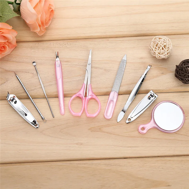 2017 Уход за ногтями 9 шт резак кутикулы клипер педикюр маникюрный набор для Apple