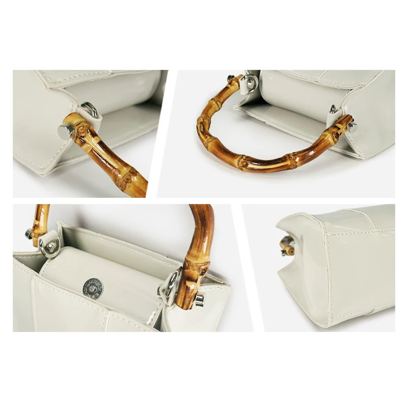 Женская сумка-мессенджер с деревянной ручкой известные бренды бамбуковые сумки