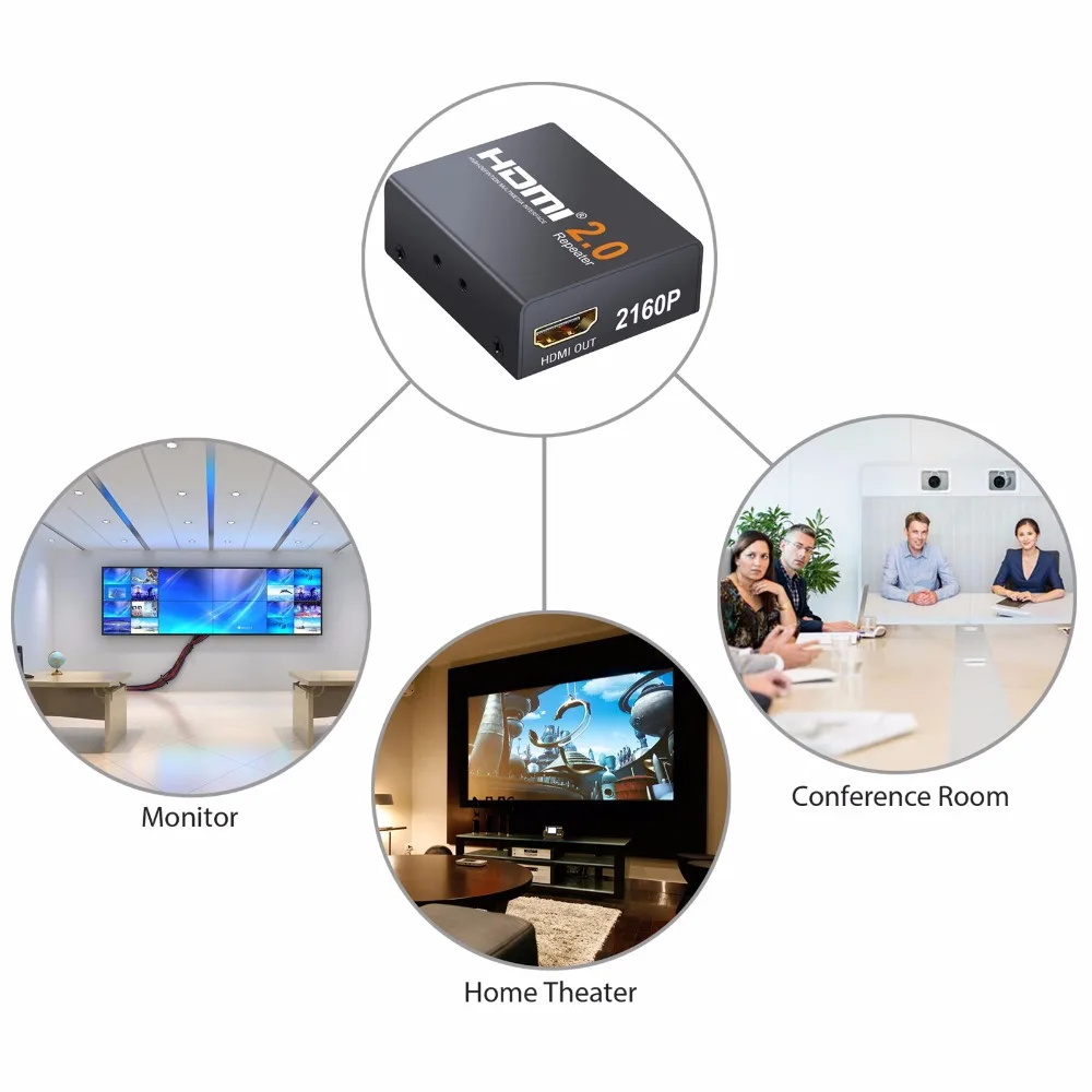 ESYNiC 2160P 3D 4K HDMI усилитель сигнала HDMI ретранслятор сигнал усилитель адаптер HD 60 метров передача без потерь
