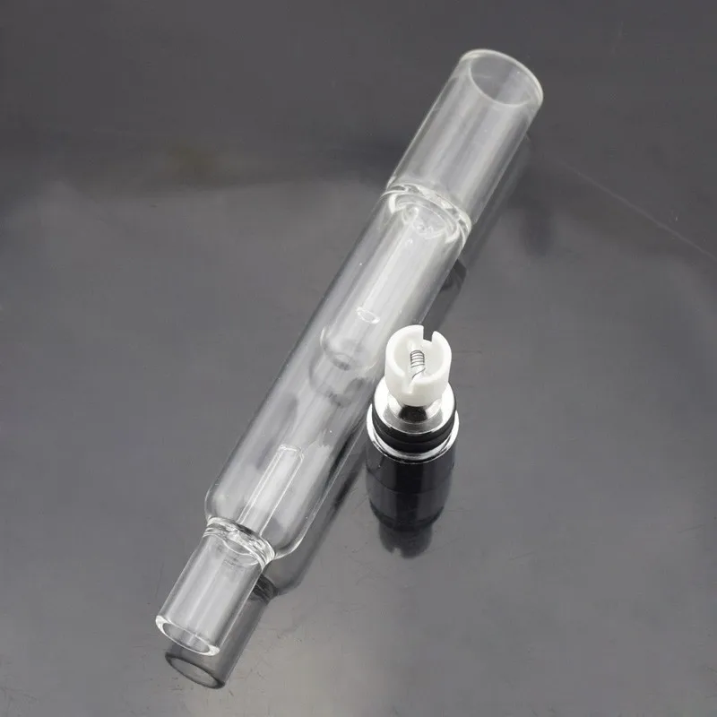 

Vaporizer Glass Atomizer Pyrex Glass with Replaceable Wax Coil Wax pen dry herb vaporizer 510 eGo Battery e cigarette vape tank