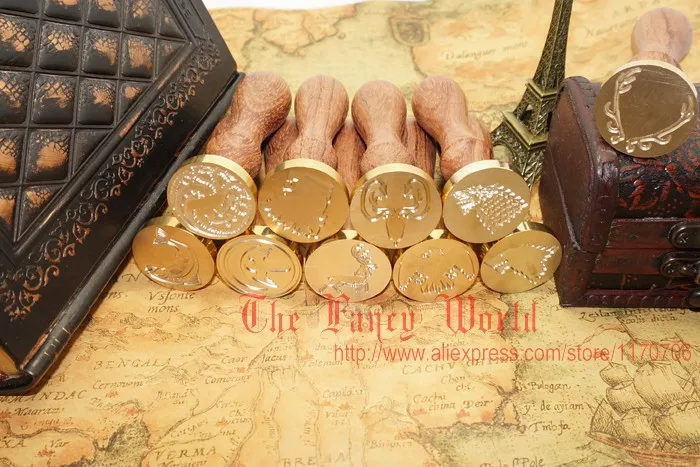 Игра престолов печать воска 9 дом пальто Старк Таргариен Lannister Baratheon Arryn Tully Greyjoy Tyrell штамп+ уплотнительный воск