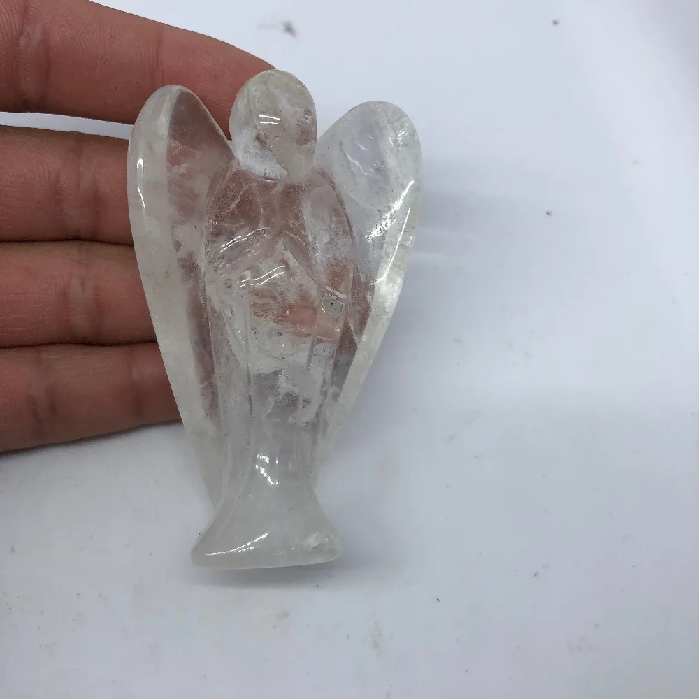 Натуральный кварцевый кристалл белый Ангел ручной долото камень украшения дома |