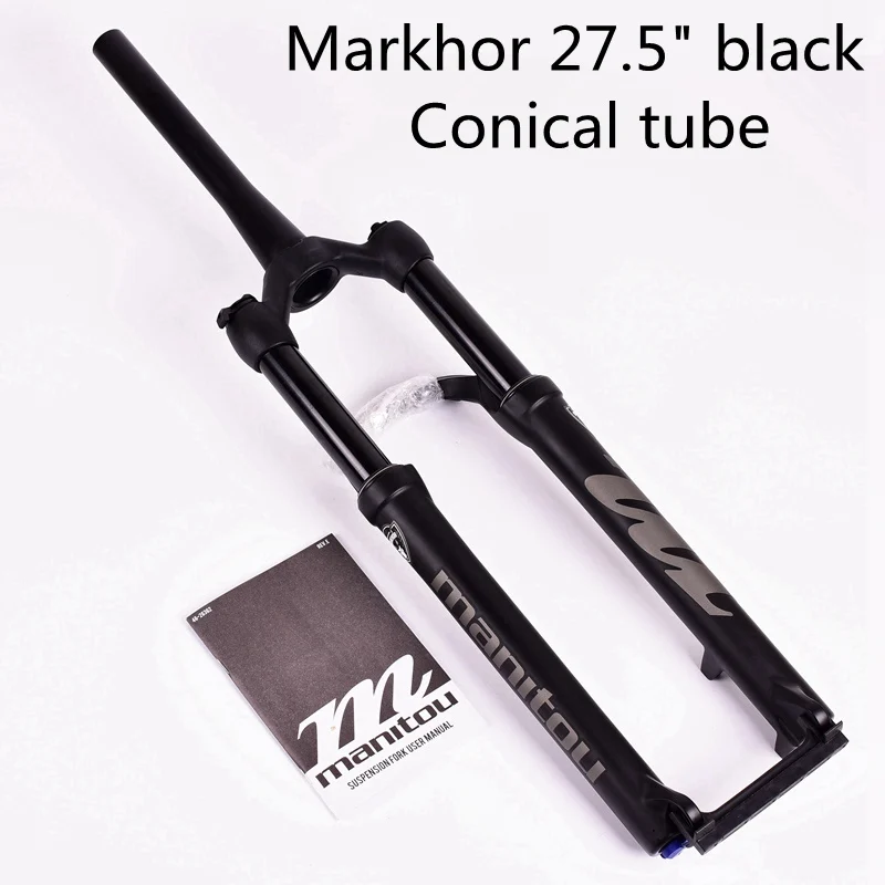 27.5 cone black Велосипедная вилка Manitou MARKHOR 26 27,5 29er, горная вилка для горного велосипеда, нефтяная и газовая вилка, разная для MRD Marvel Pro comp SUNTOUR - Цвет: 27.5 cone black