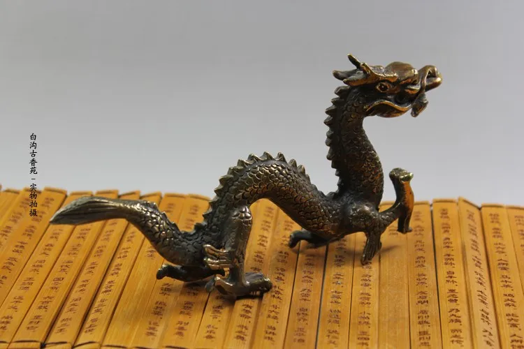 

wholesale factory Decoration Crafts Brass Pure copper little dragon furnishing articles archaize feng shui mascot furniture