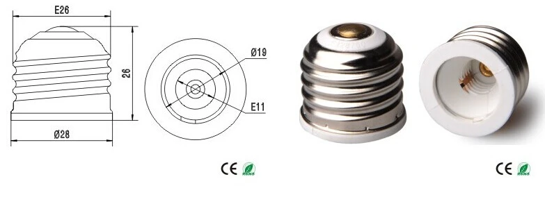 

Fireproof PBT E26 To E11 Lamp Holder Converters
