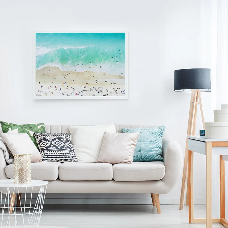 Nordic Car Sea View Poster Canvas Painting Drawing Modern Wall Picture For Kit Living Room Home Decor | Дом и сад
