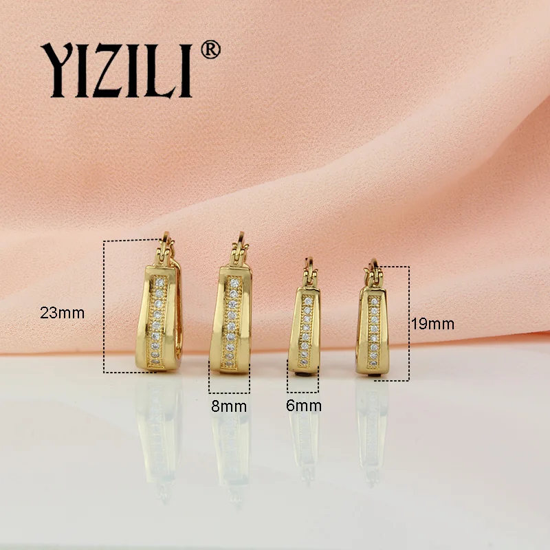 Роскошные модные висячие серьги YIZILI из натурального циркона свадебные ювелирные