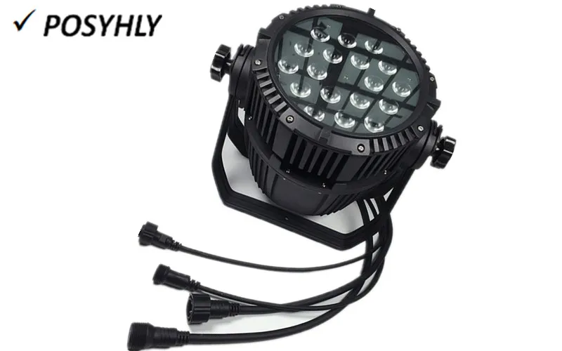 4 шт./18x12 Вт водонепроницаемый горит пар кейс RGBW 4IN1 LED PAR DMX512 управления