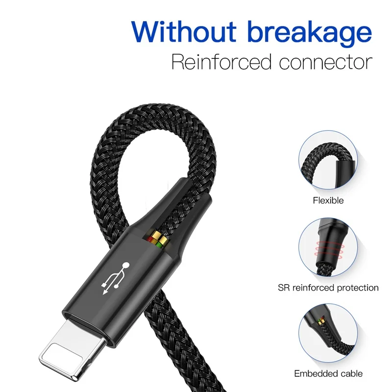 4 в 1 мульти usb кабель для зарядки lightning micro type c iPhone Samsung s9 huawei xiaomi быстрое зарядное