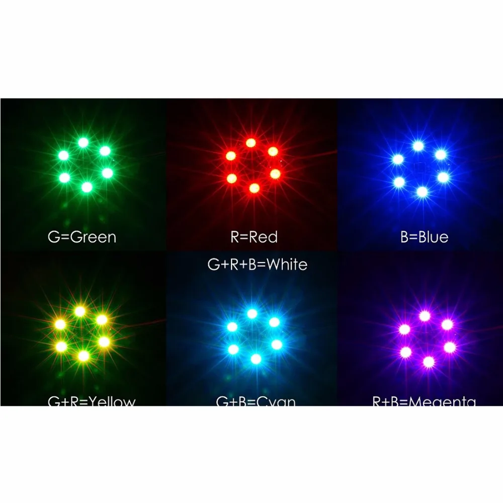 Светодиодсветодиодный круглая плата Matek RGB 5050 16 В 7 цветов X8 для фоторамки дрона