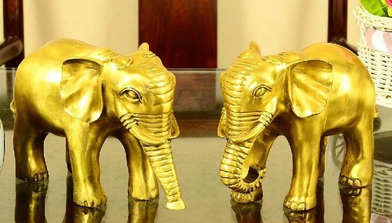 8 китайская латунная медная Статуэтка Слон украшение ремесла скульптура Статуя