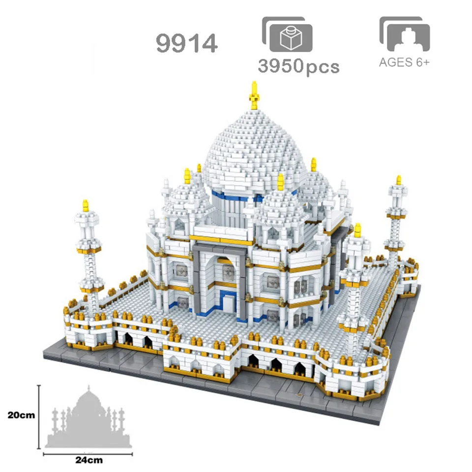 9914 Здания строительный блок Биг Бен тадж махал архитектура 3D модель игрушки кирпич город серии детские игрушки подарки - Цвет: 9914