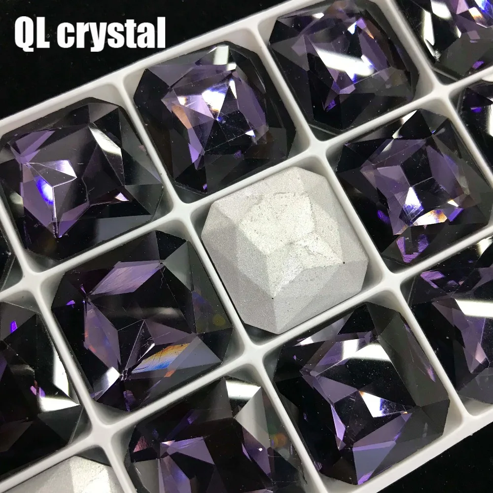 QL Crystal ALL SIZE Octagon Square Pointback Rhinestone High Quality for Jewelry Making DIY Accessories | Дом и сад