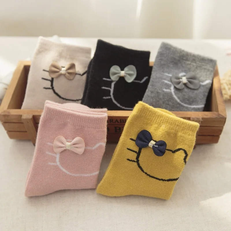 6123 Children's socks spring and autumn styles girls' pure cotton baby 1-3 5 7 9-12 years old |