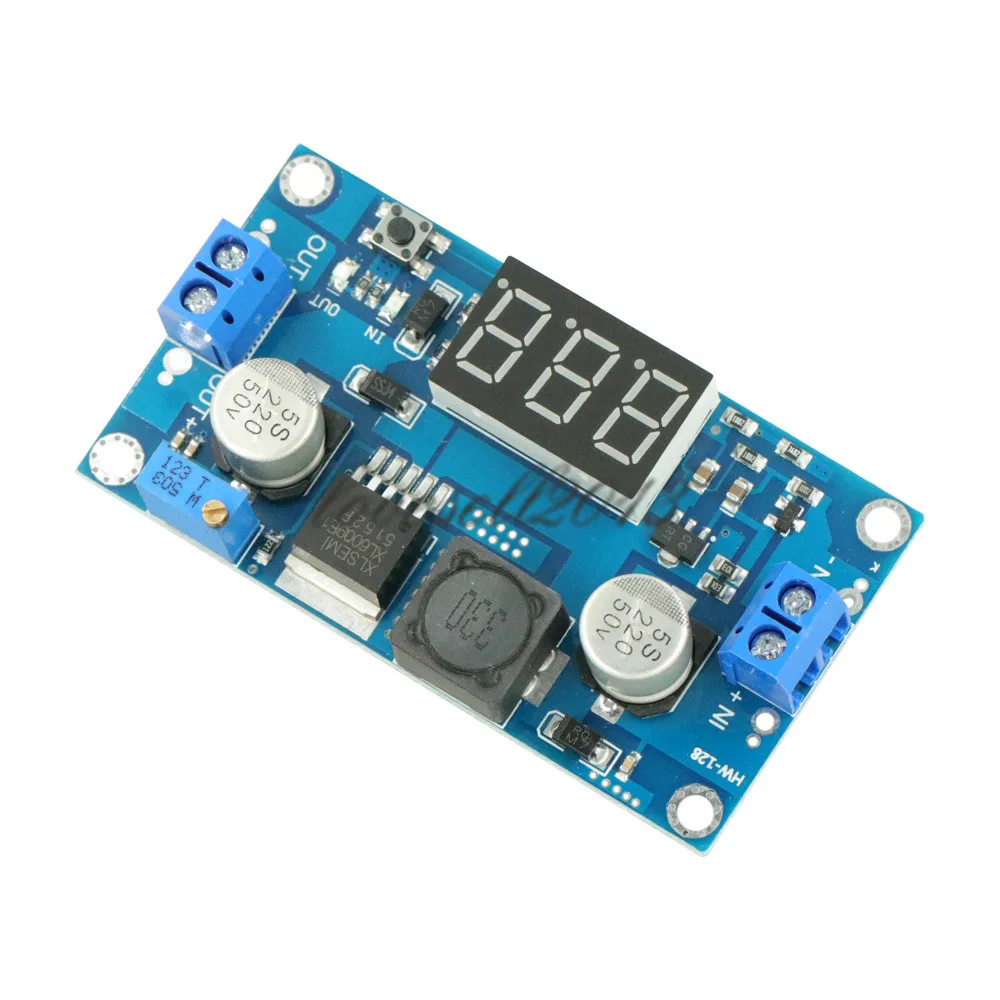 DC-DC 4,5-32 V постоянного тока до 5 V-52 V XL6009 Boost Повышающий Модуль Питание светодиодный вольтметр