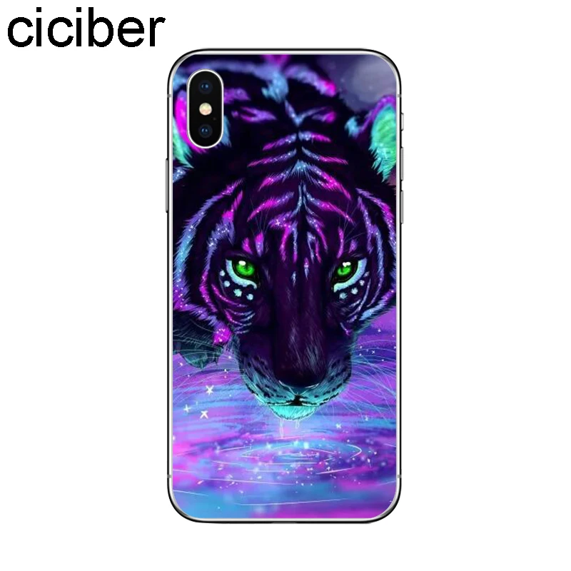 ciciber Animal Tiger Coque For iPhone 7 Case 8 6S Plus X XR XS Max Phone 5S SE Soft Silicone for iphone 11 Pro Cover |