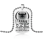 12 созвездий бирки ожерелье из нержавеющей стали Gemini Leo Virgo кулон Рак бусины цепочка Ожерелье Ювелирные изделия Подарки для BFF