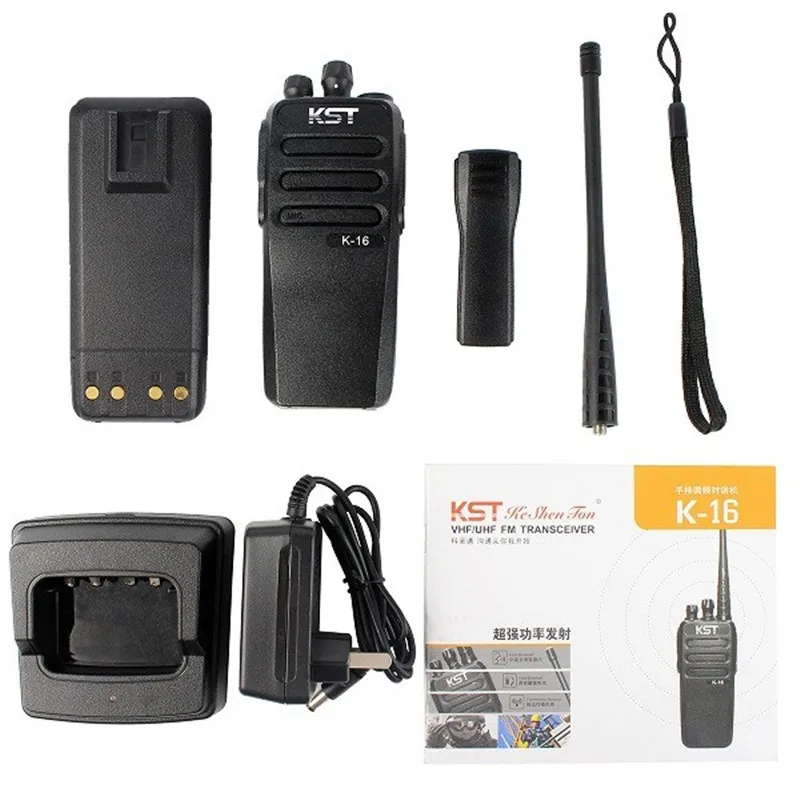 

2 шт. Новый высокое Мощность 12 Вт иди и болтай Walkie Talkie “иди и KST K-16 16 Каналы VOX CTCSS /DCS SQL сканирования TOT монитор аналоговый двухстороннее радио