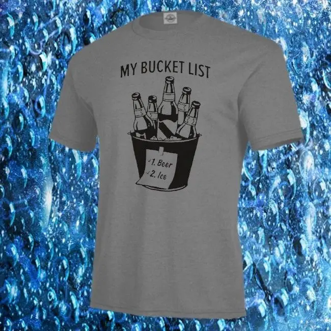 Модная мужская футболка бесплатная доставка новинка MY BUCKET LIST: Beer & Ice Shirt и