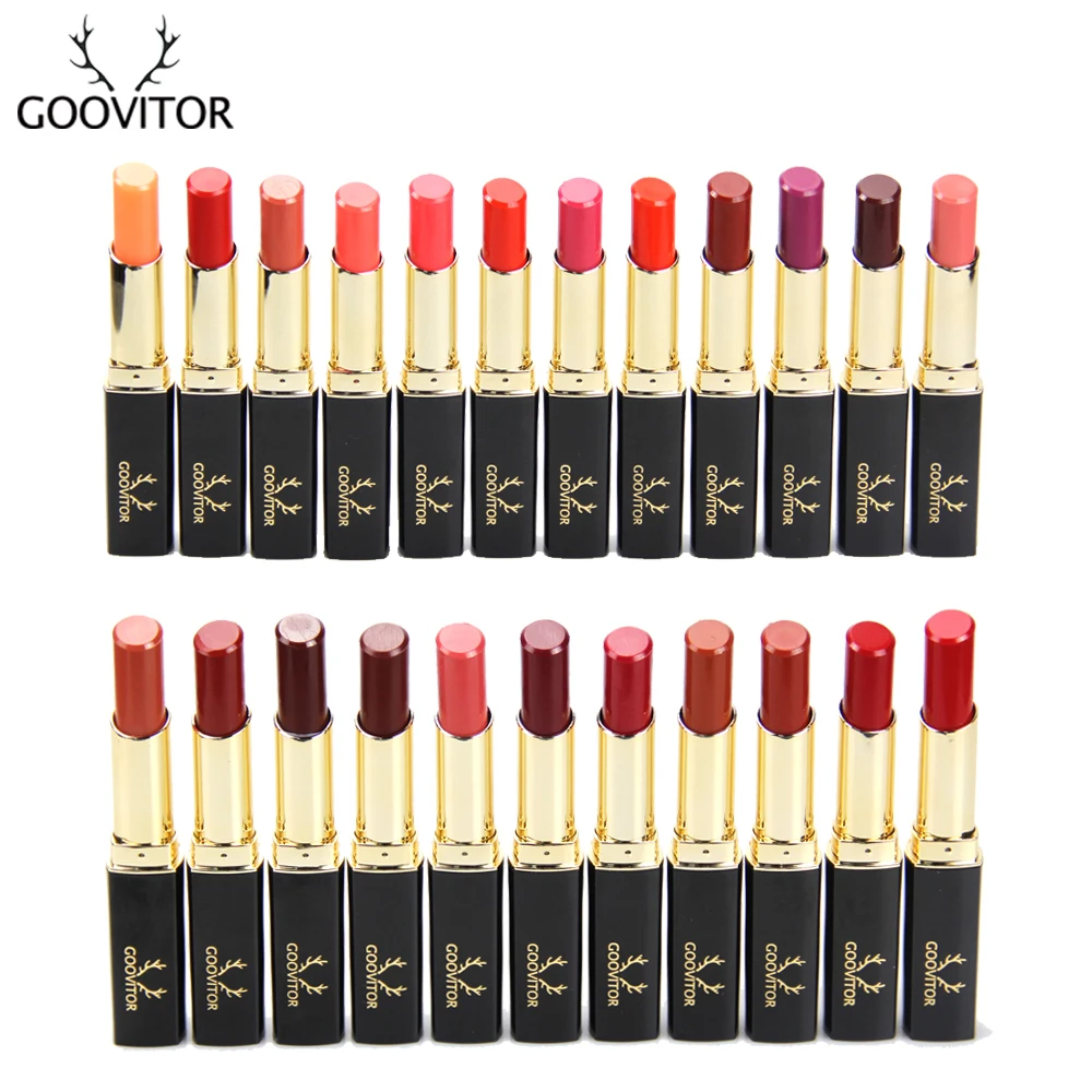GOOVITOR beauty долговечный матовый губная помада красный бархатный увлажняющий