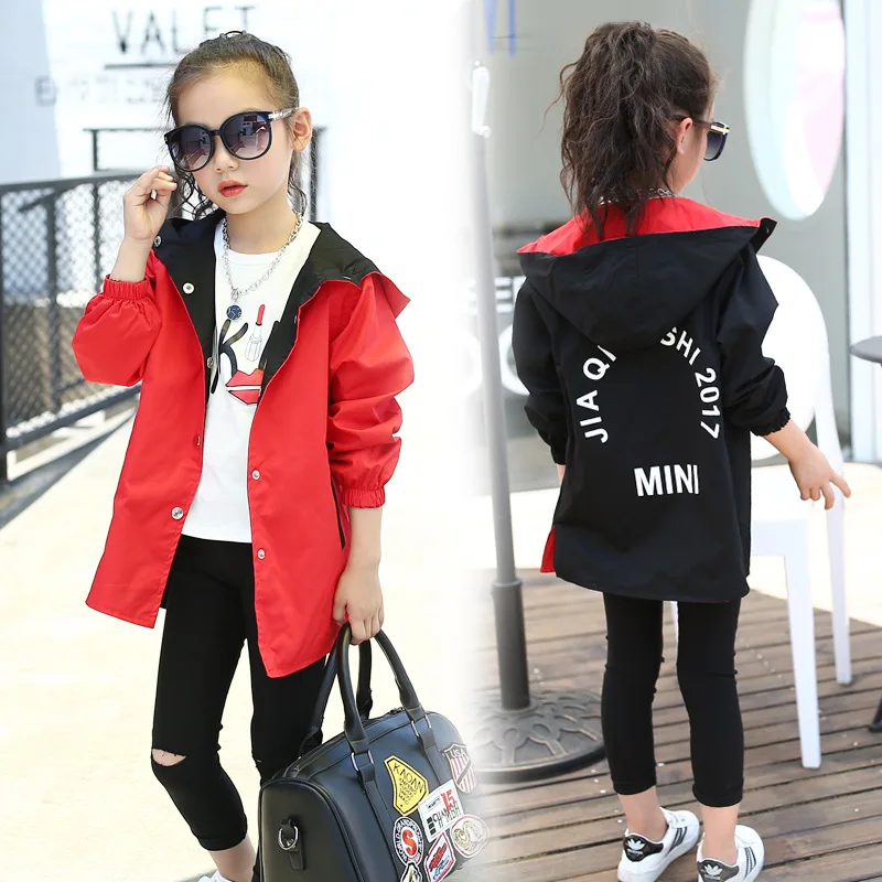 Европа и Америка осень 2017 г. весна новая девушка с длинными рукавами ветровка