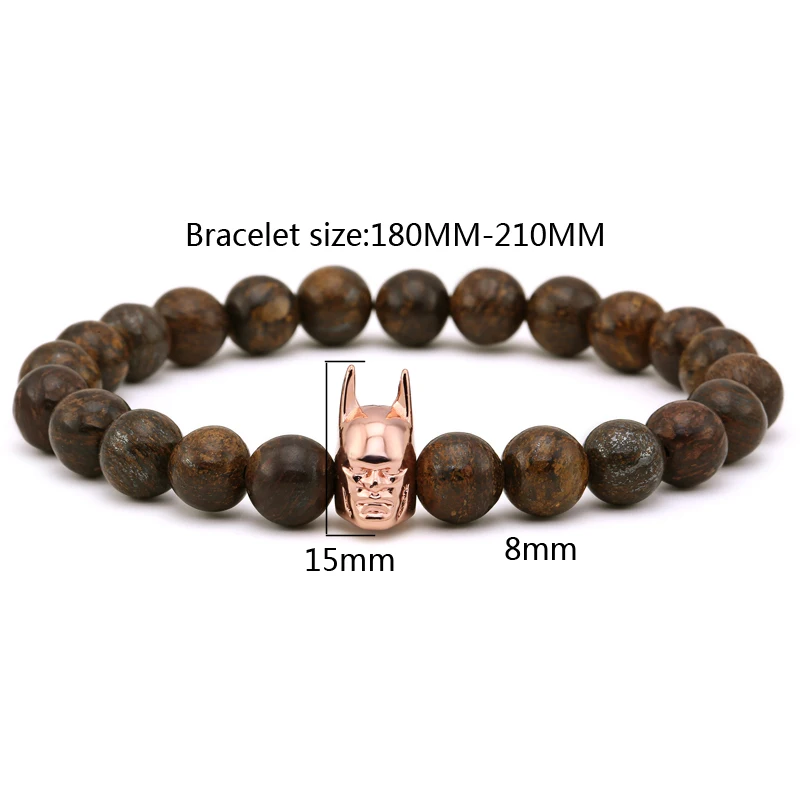 Маклрой бусины браслеты с браслет Бэтменом для мужчин и женщин Гематит Подвески