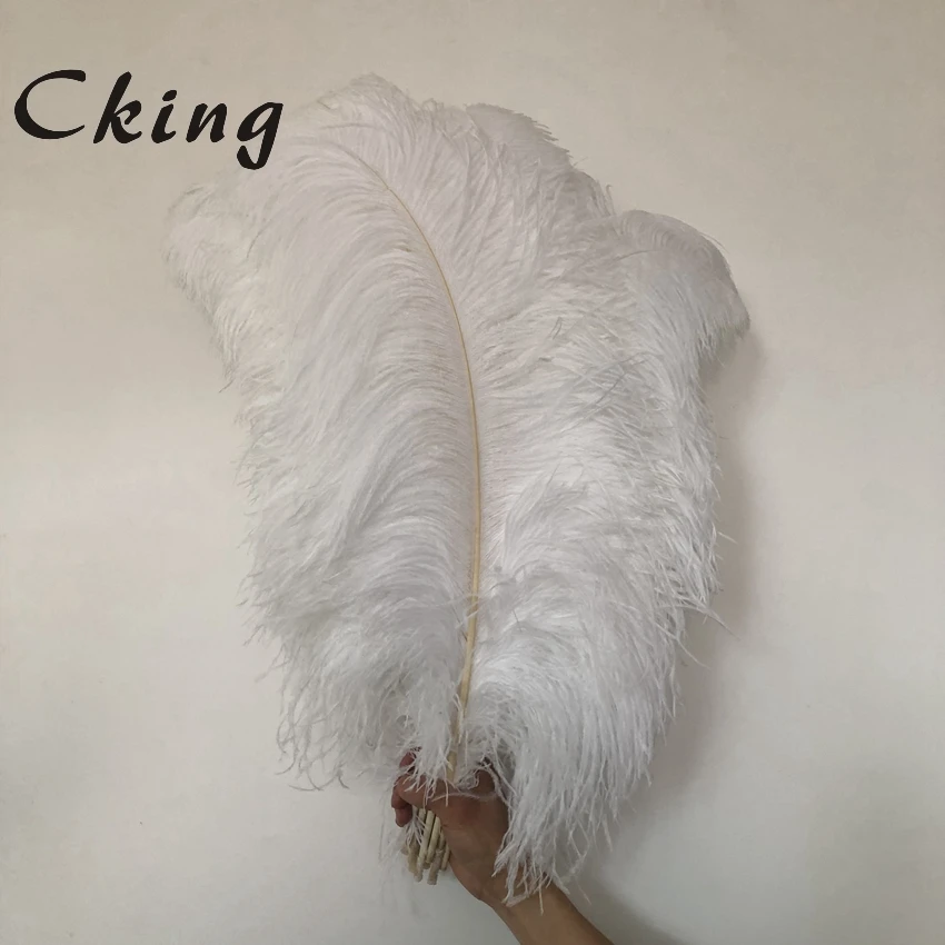 Большие страусиные перья 30 шт. белый Плюмаж 40-75 см 16-30 дюймов ручная работа