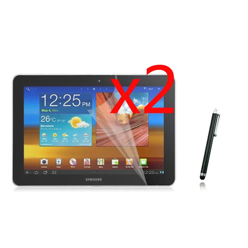 3в1 2x прозрачная защитная пленка для ЖК экрана + 1x Стилус Samsung Galaxy Tab 8 9 P7300 P7310 &quotT710