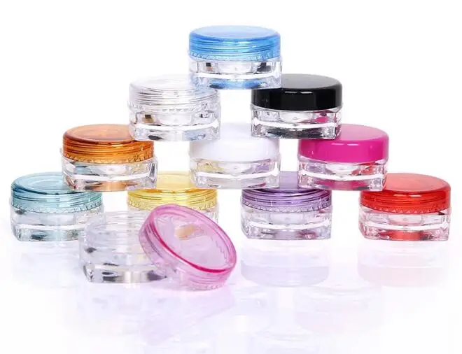 10pcs/lot 3g/5g Cosmetic Sifter Jars Pot Box Nail Art Bead Storage Makeup Cream Plastic Container Refillable Bottles | Красота и