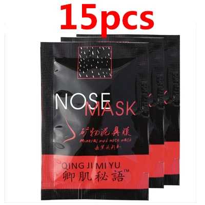 15PCS style 1 Всасывающая черная маска для лица, средство для удаления угрей, черная головка, полоска для носа, черные точки, маска, отшелушивающие маски для лица - Цвет: 15PCS style 1