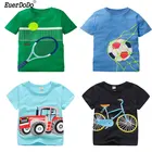 Летние Детские рубашки 2020 г. Хлопковые детские топы, футболка с рисунком для мальчиков и девочек, блузка школьная детская верхняя одежда футболки для малышей от 2 до 8 лет