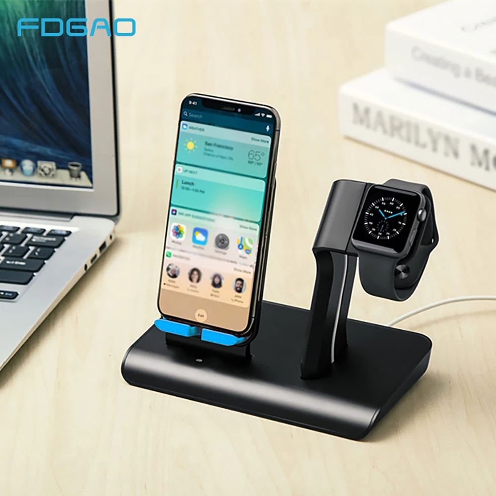 Fdgao 10 Вт QI Беспроводное зарядное устройство для Apple Watch 5 4 3 2 iPhone 11 Pro XS Max XR X 8 в 1