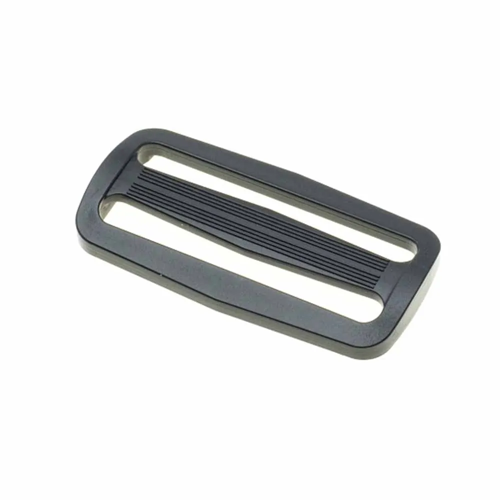 

10 шт./упак. 60 мм пластиковый изогнутый слайдер трехскользящая Регулируемая трехкольцевая Пряжка Рюкзак ремни черный