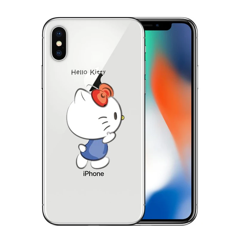 Прекрасный Hello kitty Новое поступление Мягкий Силиконовый ТПУ чехол для iphone 6 6S 7 8 Plus