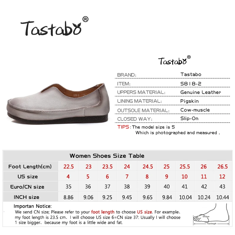 Tastabo/кожаная женская обувь; цвет бежевый, коричневый; удобная повседневная обувь на мягкой подошве; обувь ручной работы в диком стиле; однотонная обувь