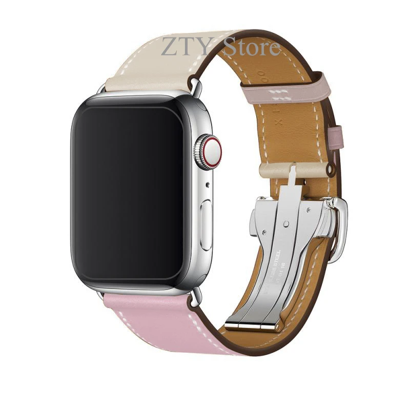 Для Apple Watch 44 мм 40 Herm логотип на пряжке кожаный одиночный Тур размещение Пряжка