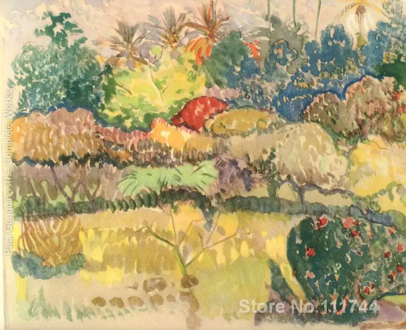 Акварель 23 Paul Gauguin Знаменитые Картины масляное полотно воспроизведение высокое