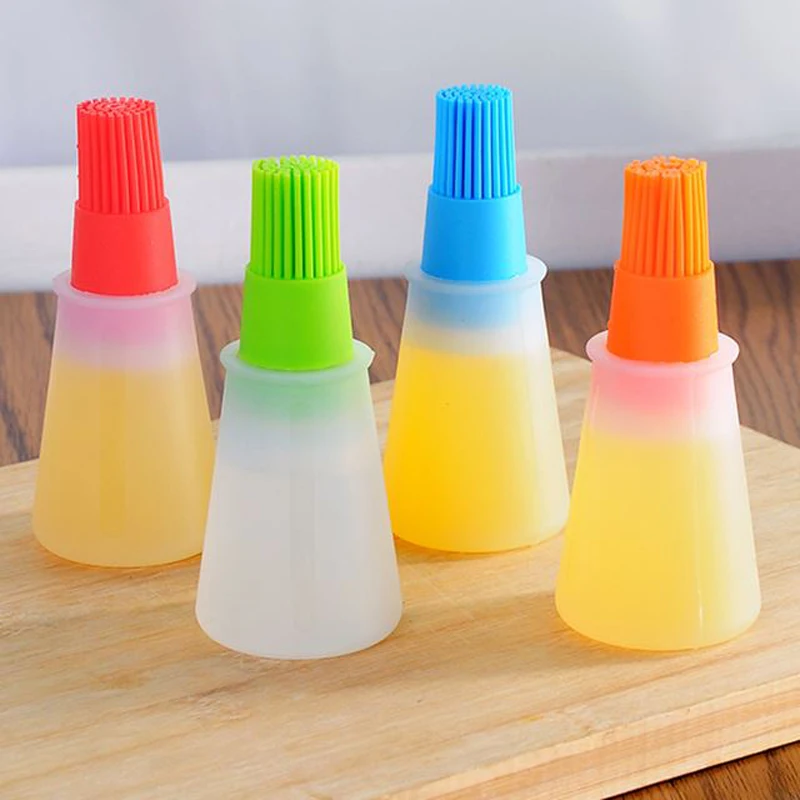 Wind Flower 1 Pcs Creative Silicone Rubber Leak Press Oil Control Bottle Cake Butter Bread Pastry Brush Utens | Дом и сад