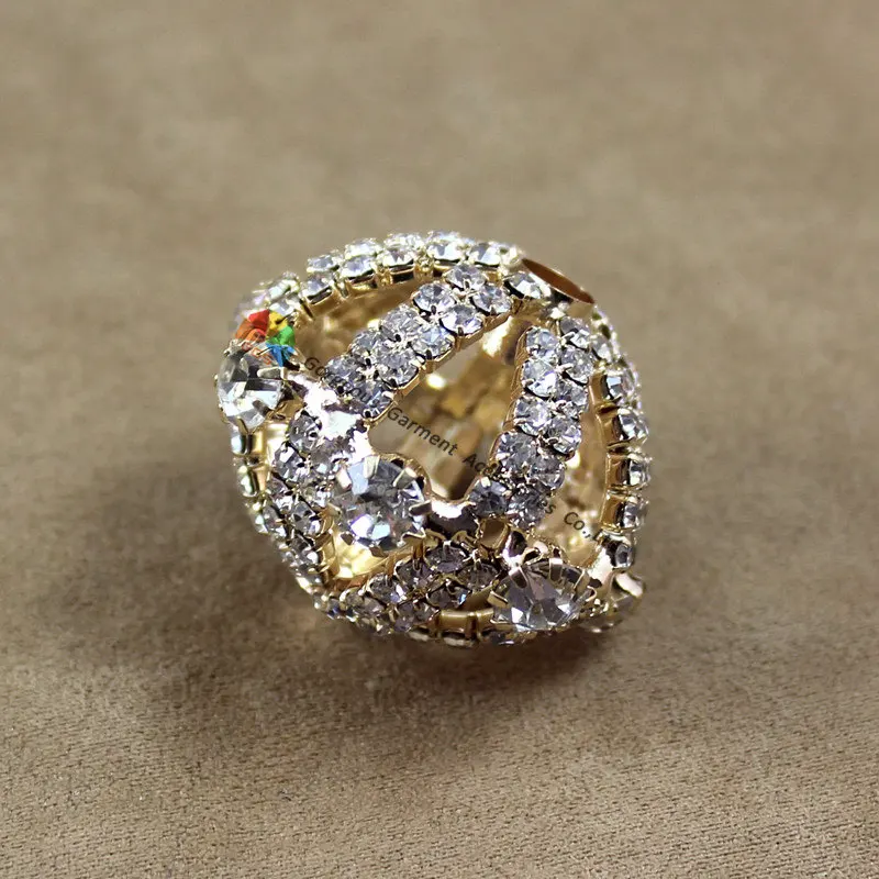 10 шт. 30 мм Блестящий ромбовидный тростниковый Топпер Хрустальный стразы шар для